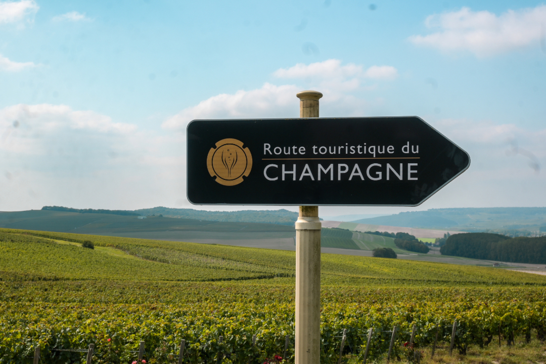 Panneau de la Route Touristique du Champagne